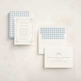 "Bow Frame" - Baptism and Christening Invitations in Lagoon by Leah Bisch - Assembled