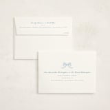 "Bow Frame" - Baptism and Christening Invitations in Lagoon by Leah Bisch - FREE Recipient Addressing