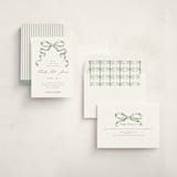 "Big Bow" - Baptism and Christening Invitations in Mint by Teju Reval - Assembled