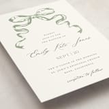 "Big Bow" - Baptism and Christening Invitations in Mint by Teju Reval - Detail