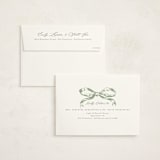 "Big Bow" - Baptism and Christening Invitations in Mint by Teju Reval - FREE Recipient Addressing