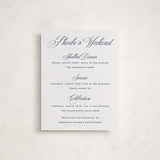 "Empire" - Letterpress Bar and Bat Mitzvah Direction Cards in Navy by Jennifer Postorino - Front