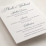 "Empire" - Letterpress Bar and Bat Mitzvah Direction Cards in Navy by Jennifer Postorino - Detail