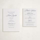 "Empire" - Letterpress Bar and Bat Mitzvah Direction Cards in Navy by Jennifer Postorino - With Enclosure Card