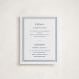 "Beaufort" - Letterpress Bar and Bat Mitzvah Direction Cards in Sky Blue by Megan Davis - Front