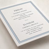 "Beaufort" - Letterpress Bar and Bat Mitzvah Direction Cards in Sky Blue by Megan Davis - Detail