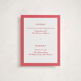 "Danbury" - Letterpress Bar and Bat Mitzvah Direction Cards in Cherry by Megan Davis - Front