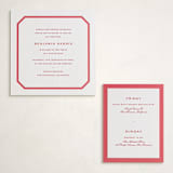 "Danbury" - Letterpress Bar and Bat Mitzvah Direction Cards in Cherry by Megan Davis - With Enclosure Card