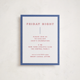 "Color Tone" - Letterpress Bar and Bat Mitzvah Direction Cards in Scarlet by Kindred Fields - Front