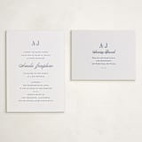 "Hepburn" - Letterpress Bar and Bat Mitzvah Direction Cards in Navy by Megan Davis - With Enclosure Card