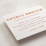 "Tanti Baci" - Letterpress Bar and Bat Mitzvah Direction Cards in Neon Pink by Olivia Raufman - Detail