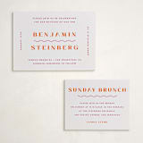 "Tanti Baci" - Letterpress Bar and Bat Mitzvah Direction Cards in Neon Pink by Olivia Raufman - With Enclosure Card