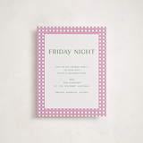 "delicate rattan" - Letterpress Bar and Bat Mitzvah Direction Cards in Neon Pink by Ellen Schlegelmilch - Front