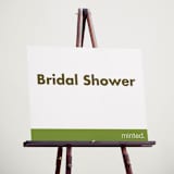 "Landscape Custom" - Bridal Shower Signs in Charcoal by Minted - In Use