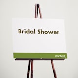 "Landscape Custom" - Bridal Shower Signs in Charcoal by Minted - In Use