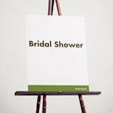 "Portrait Custom" - Bridal Shower Signs in Charcoal by Minted - In Use