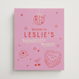 "Dancing Queen" - Wedding Party Signs in Pretty in Pink by Helena Vitto - Front