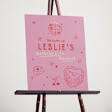 "Dancing Queen" - Wedding Party Signs in Pretty in Pink by Helena Vitto - In Use