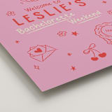 "Dancing Queen" - Wedding Party Signs in Pretty in Pink by Helena Vitto - Detail