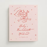 "Cheers to Love" - Wedding Party Signs in Scarlet by Cass Loh - Front