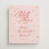 "Cheers to Love" - Wedding Party Signs in Scarlet by Cass Loh - Front