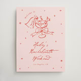 "Cheers to Love" - Wedding Party Signs in Scarlet by Cass Loh - Front