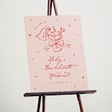 "Cheers to Love" - Wedding Party Signs in Scarlet by Cass Loh - In Use