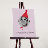 "bachelorette hat" - Wedding Party Signs in Ruby by Jennifer Lew - In Use