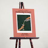 "voulez-vous pink and green" - Wedding Party Signs in Coral by RM Design Works - In Use