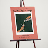 "voulez-vous pink and green" - Wedding Party Signs in Coral by RM Design Works - In Use