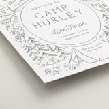 "The Adventure Begins" - Wedding Party Signs in Sage by Kiersten Garner - Detail