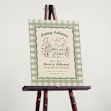 "Camp" - Wedding Party Signs in Sage by Creo Study - In Use