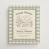 "Camp" - Wedding Party Signs in Sage by Creo Study - Front