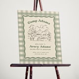 "Camp" - Wedding Party Signs in Sage by Creo Study - In Use