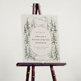 "Paradise" - Wedding Party Signs in Forest by Petra Kern - In Use