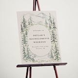 "Paradise" - Wedding Party Signs in Forest by Petra Kern - In Use