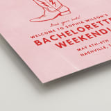 "Party Boots" - Wedding Party Signs in Strawberry by Erin Kessler - Detail
