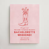 "Party Boots" - Wedding Party Signs in Strawberry by Erin Kessler - Front