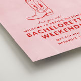 "Party Boots" - Wedding Party Signs in Strawberry by Erin Kessler - Detail