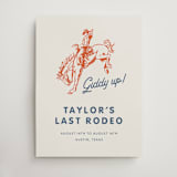 "Giddy Up" - Wedding Party Signs in Cobalt by Erin Hodges - Front