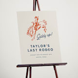"Giddy Up" - Wedding Party Signs in Cobalt by Erin Hodges - In Use
