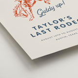 "Giddy Up" - Wedding Party Signs in Cobalt by Erin Hodges - Detail