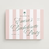 "Palm Stripes" - Wedding Party Signs in Taffy by Susan Zinader - Front