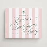 "Palm Stripes" - Wedding Party Signs in Taffy by Susan Zinader - Front