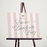 "Palm Stripes" - Wedding Party Signs in Taffy by Susan Zinader - In Use