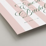 "Palm Stripes" - Wedding Party Signs in Taffy by Susan Zinader - Detail