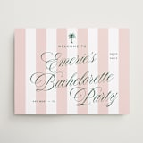 "Palm Stripes" - Wedding Party Signs in Taffy by Susan Zinader - Front