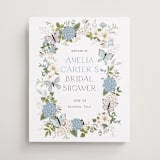 "Garden Love" - Wedding Party Signs in Periwinkle by Susan Moyal - Front