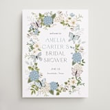"Garden Love" - Wedding Party Signs in Periwinkle by Susan Moyal - Front