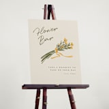 "Pencil Bouquet" - Wedding Party Signs in Cream by Adelyn T. - In Use